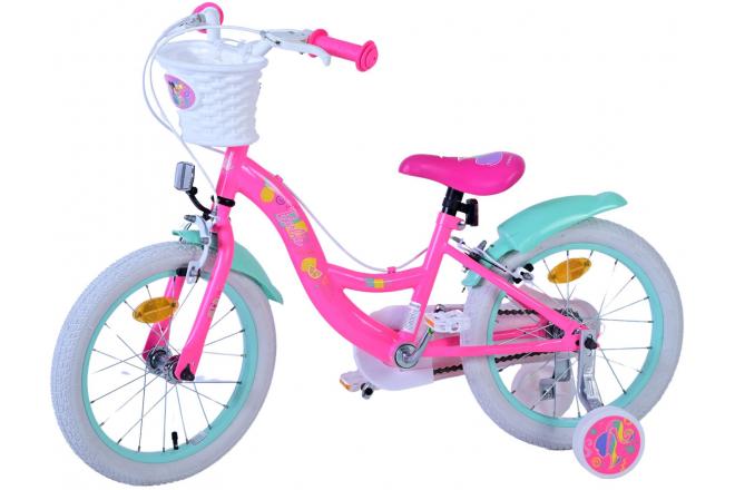 Vélo enfant Barbie - Filles - 16 pouces - Rose - Freins à deux mains