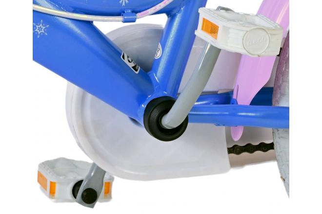 Vélo enfant Frozen - Filles - 16 pouces - Bleu - Freins à deux mains