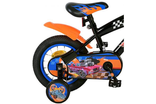 Vélo Hot Wheels pour enfants - Garçons - 12 pouces - Noir Orange Bleu