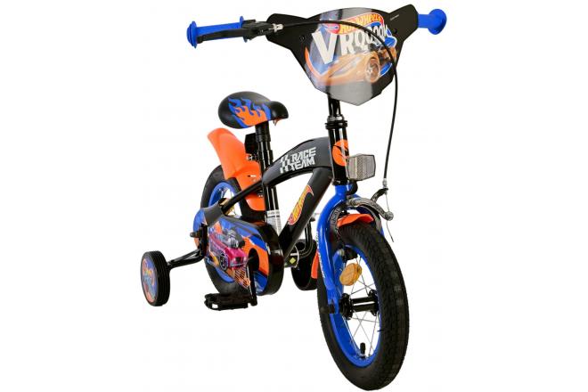 Vélo Hot Wheels pour enfants - Garçons - 12 pouces - Noir Orange Bleu