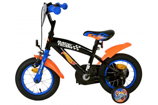 Vélo Hot Wheels pour enfants - Garçons - 12 pouces - Noir Orange Bleu