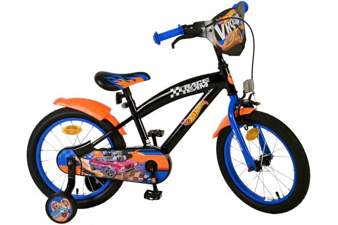 Vélo Hot Wheels pour enfants - Garçons - 16 pouces - Noir Orange Bleu