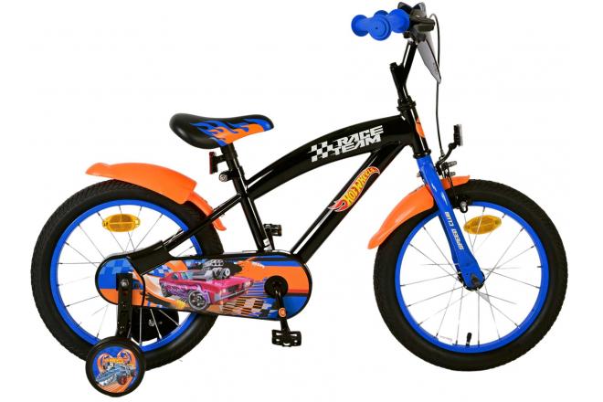 Vélo Hot Wheels pour enfants - Garçons - 16 pouces - Noir Orange Bleu