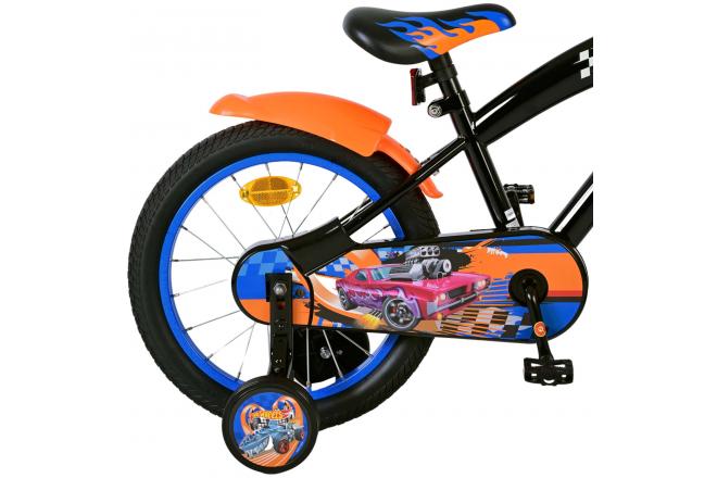 Vélo Hot Wheels pour enfants - Garçons - 16 pouces - Noir Orange Bleu