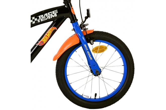 Vélo Hot Wheels pour enfants - Garçons - 16 pouces - Noir Orange Bleu