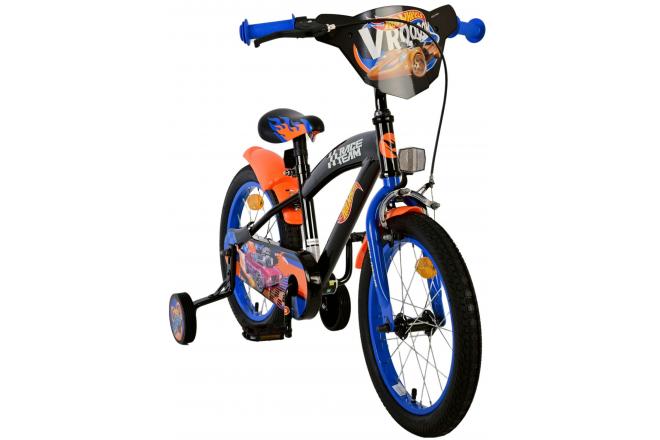 Vélo Hot Wheels pour enfants - Garçons - 16 pouces - Noir Orange Bleu