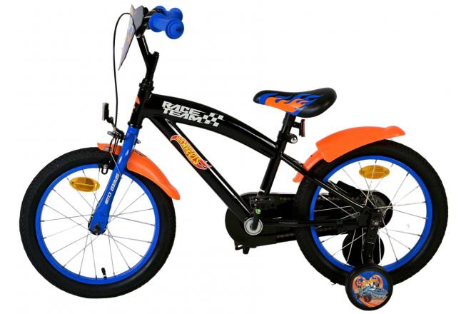 Vélo Hot Wheels pour enfants - Garçons - 16 pouces - Noir Orange Bleu