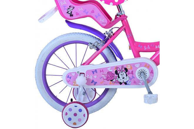 Vélo enfant Minnie Frozen Ever! - Filles - 16 pouces - Rose - Freins à deux mains