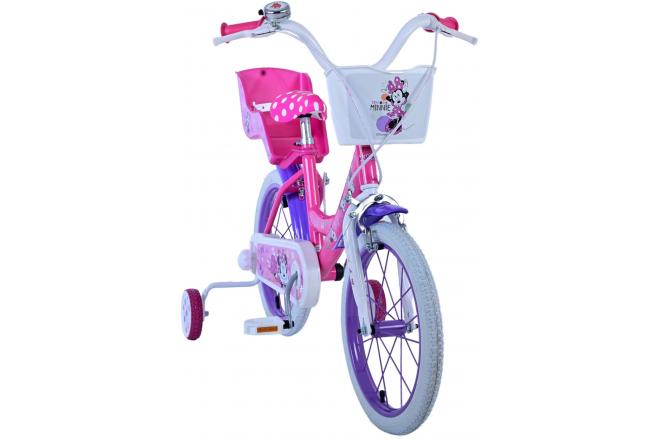 Vélo enfant Minnie Frozen Ever! - Filles - 16 pouces - Rose - Freins à deux mains