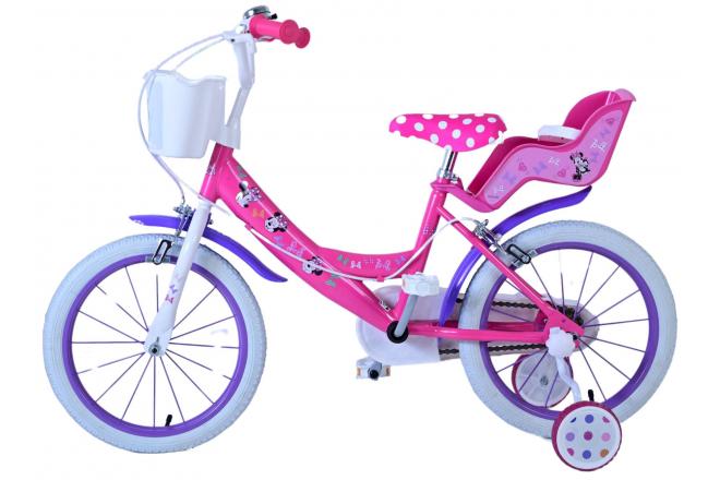 Vélo enfant Minnie Frozen Ever! - Filles - 16 pouces - Rose - Freins à deux mains