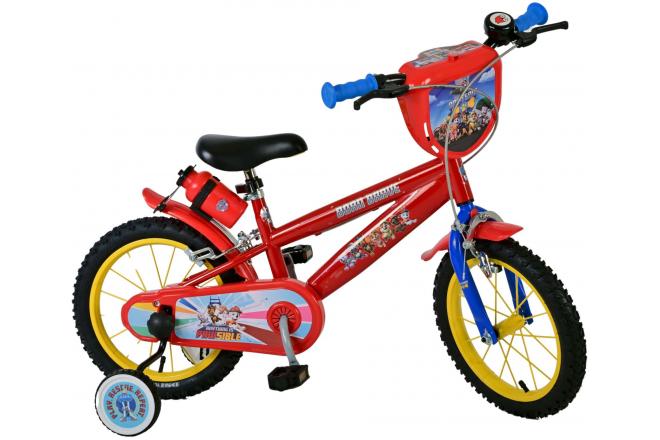 Vélo enfant Paw Patrol - Garçons - 14 pouces - Rouge - Freins à deux mains