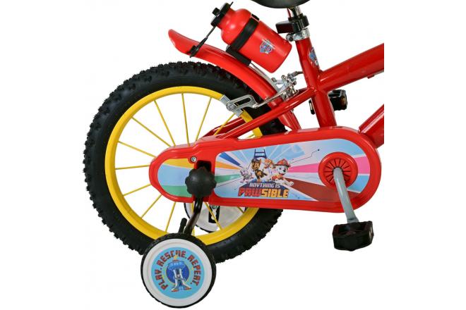 Vélo enfant Paw Patrol - Garçons - 14 pouces - Rouge - Freins à deux mains
