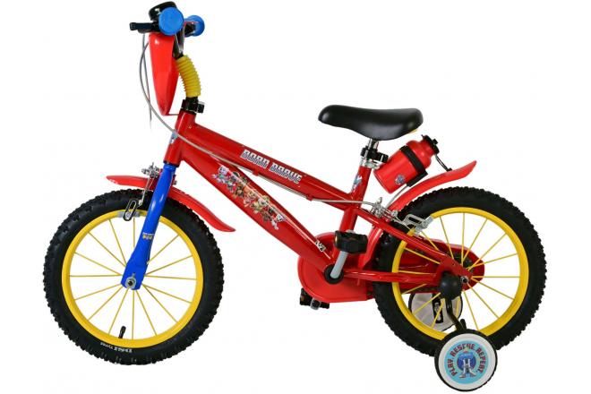 Vélo enfant Paw Patrol - Garçons - 14 pouces - Rouge - Freins à deux mains