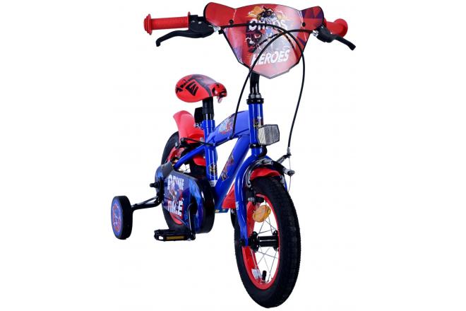 Sonic Prime Vélo enfant - Garçons - 12 pouces - Bleu Rouge - Freins à deux mains