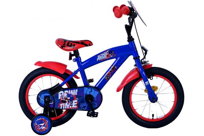 Vélo enfant Sonic Prime - Garçons - 14 pouces - Bleu Rouge