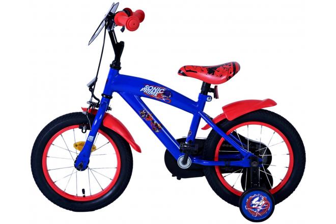Vélo enfant Sonic Prime - Garçons - 14 pouces - Bleu Rouge