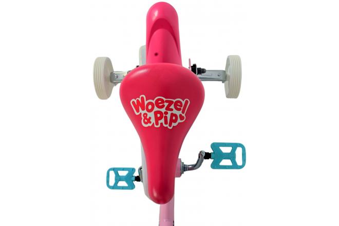 Vélo enfant Woezel & Pip - Filles - 12 pouces - Rose
