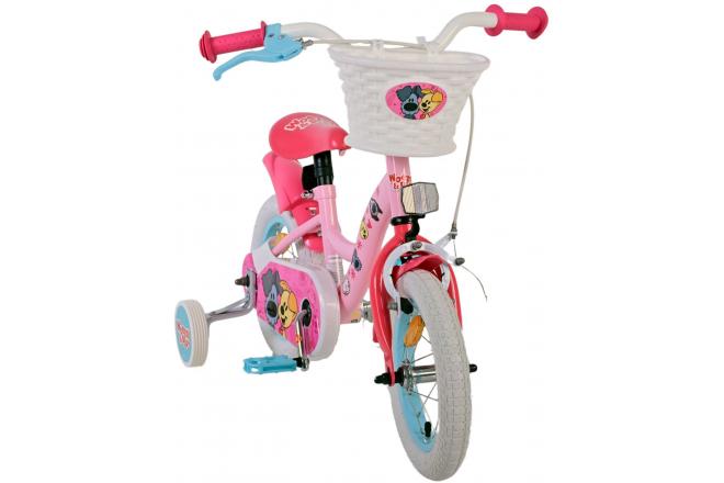 Vélo enfant Woezel & Pip - Filles - 12 pouces - Rose