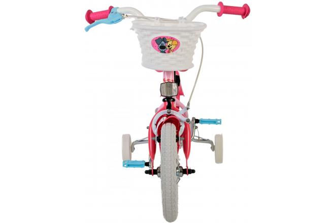 Vélo enfant Woezel & Pip - Filles - 12 pouces - Rose