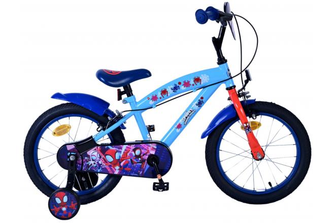 Vélo enfant Spidey - Garçons - 16 pouces - Bleu - Freins à deux mains