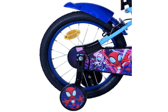 Vélo enfant Spidey - Garçons - 16 pouces - Bleu - Freins à deux mains