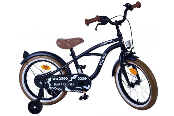 Volare Black Cruiser Vélo pour enfants - Garçons - 16 pouces - Noir