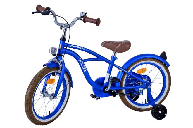 Volare Blue Cruiser Vélo enfant - garçon - 16 pouces - Bleu