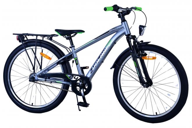 Volare Cross Vélo enfant - Garçons - 24 pouces - gris foncé - 3 vitesses