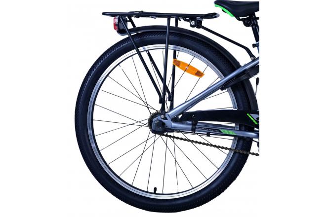 Volare Cross Kinderfiets - Jongens - 24 inch - donker Grijs- 3 versnellingen