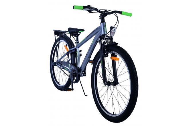 Volare Cross Kinderfiets - Jongens - 24 inch - donker Grijs- 3 versnellingen