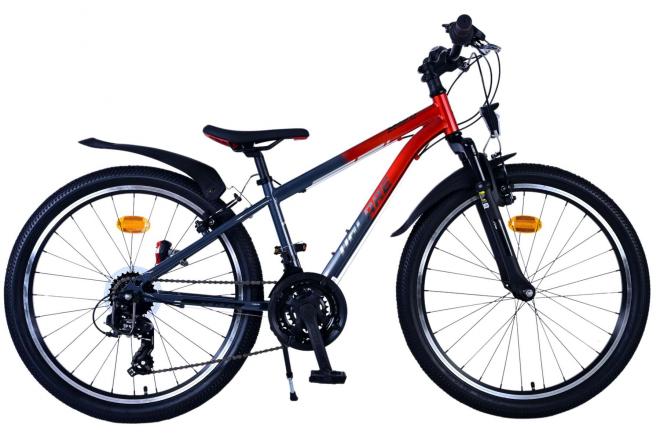 Vélo enfant Volare XC Race - 24 pouces - 21 vitesses - Rouge/Gris