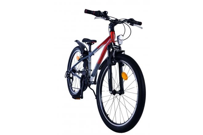 Vélo enfant Volare XC Race - 24 pouces - 21 vitesses - Rouge/Gris