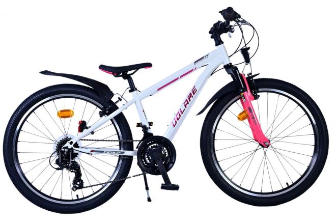 Vélo enfant Volare XC Race - 24 pouces - 21 vitesses - Blanc Rose