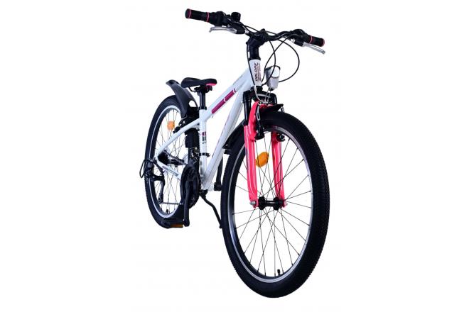Vélo enfant Volare XC Race - 24 pouces - 21 vitesses - Blanc Rose