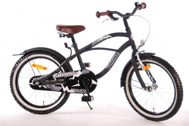 Volare Black Cruiser Vélo pour enfants - Garçons - 18 pouces - Noir - assemblé à 95%