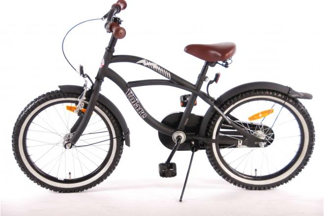Volare Black Cruiser Vélo pour enfants - Garçons - 18 pouces - Noir - assemblé à 95%