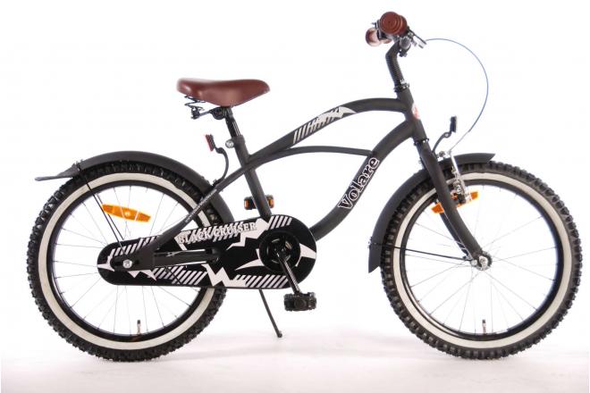 Volare Black Cruiser Vélo pour enfants - Garçons - 18 pouces - Noir - assemblé à 95%