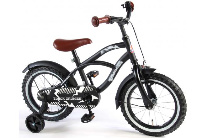 Vélo enfant Volare Black Cruiser - garçon - 14 po - noir - assemblé à 95 %