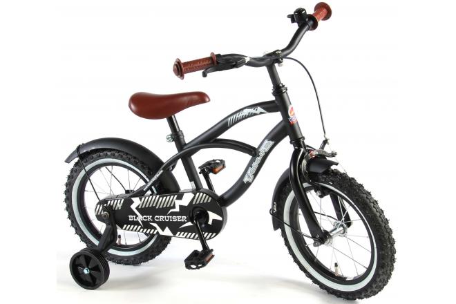 Vélo enfant Volare Black Cruiser - garçon - 14 po - noir - assemblé à 95 %