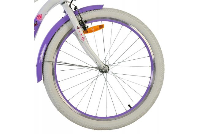 Vélo enfant Volare Lovely - Filles - 24 pouces - Violet - 7 vitesses