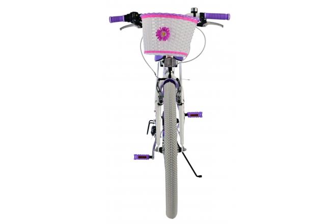 Vélo enfant Volare Lovely - Filles - 24 pouces - Violet - 7 vitesses