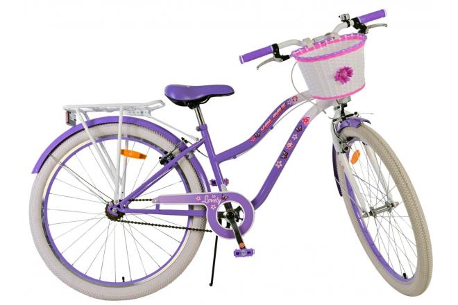 Volare Lovely Vélo enfant - Filles - 26 pouces - Violet - Freins à deux mains