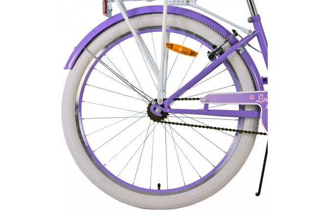 Volare Lovely Vélo enfant - Filles - 26 pouces - Violet - Freins à deux mains