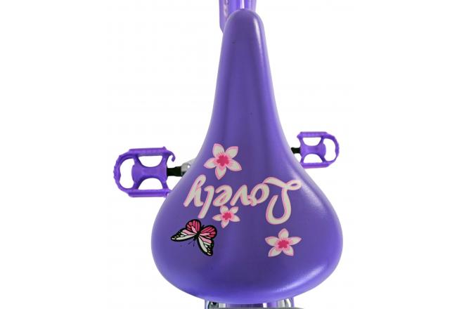 Volare Lovely Vélo enfant - Filles - 26 pouces - Violet - Freins à deux mains