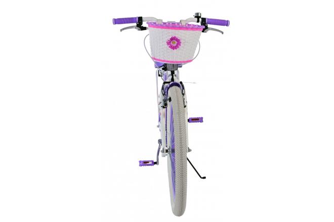 Volare Lovely Vélo enfant - Filles - 24 pouces - Violet - Freins à deux mains