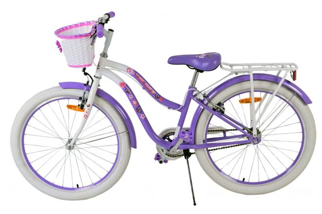 Volare Lovely Vélo enfant - Filles - 24 pouces - Violet - Freins à deux mains