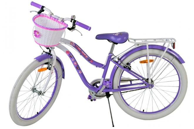 Volare Lovely Vélo enfant - Filles - 24 pouces - Violet - Freins à deux mains