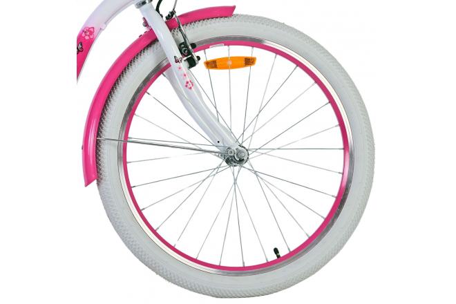 Vélo enfant Volare Lovely - Filles - 24 pouces - Rose - 7 vitesses