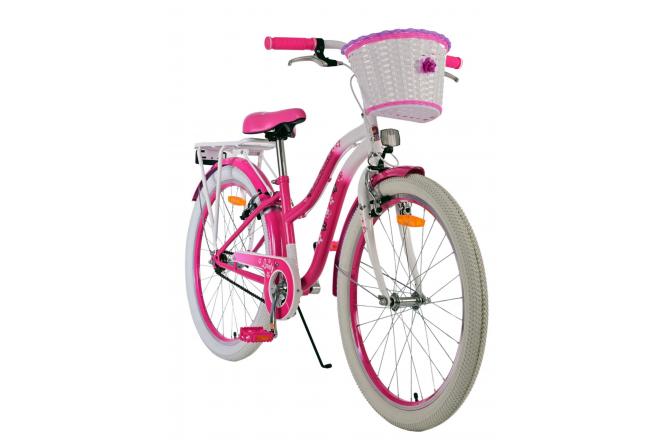 Volare Lovely Vélo enfant - Filles - 24 pouces - Rose- Freins à deux mains