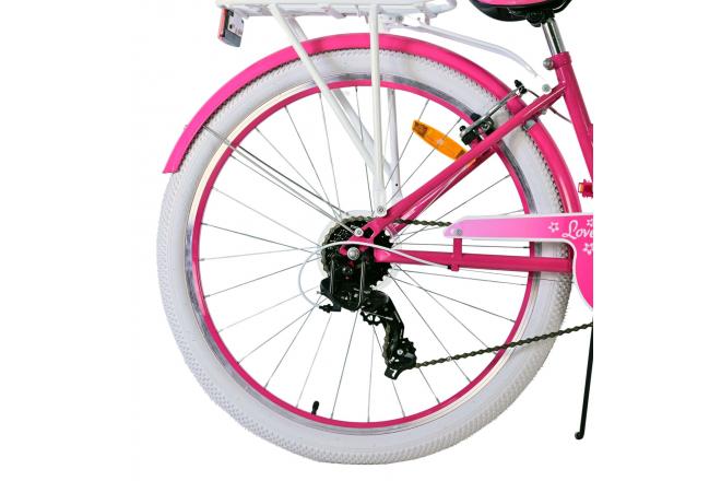 Volare Lovely Vélo enfant - Filles - 26 pouces - Rose - 7 vitesses